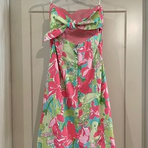 Lilly Pulitzer vintage strapless tie back sundress